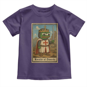 Funny Knight Meme Toddler T Shirt Vintage Pepe Frog Templar Crusader Fren Soldier TS10 Purple Print Your Wear