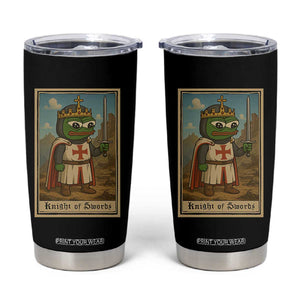 Funny Knight Meme Tumbler Cup Vintage Pepe Frog Templar Crusader Fren Soldier TS10 Black Print Your Wear