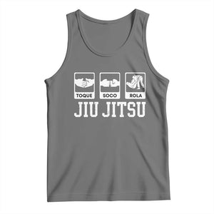Funny BJJ Tank Top Toque Soco Rola Brazilian Jiu Jitsu TS10 Black Heather Print Your Wear
