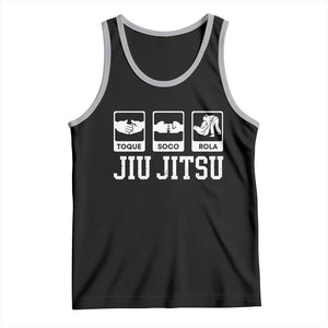 Funny BJJ Tank Top Toque Soco Rola Brazilian Jiu Jitsu TS10 Black Athletic Heather Print Your Wear