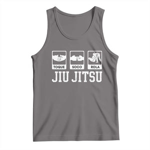 Funny BJJ Tank Top Toque Soco Rola Brazilian Jiu Jitsu TS10 Deep Heather Print Your Wear
