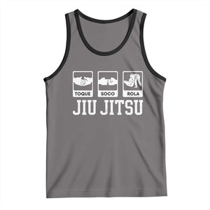 Funny BJJ Tank Top Toque Soco Rola Brazilian Jiu Jitsu TS10 Deep Heather Black Print Your Wear