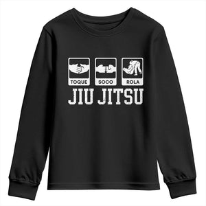 Funny BJJ Youth Sweatshirt Toque Soco Rola Brazilian Jiu Jitsu TS10 Black Print Your Wear
