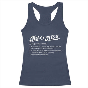 Funny Brazilian Jiu Jitsu Racerback Tank Top Jiujitsu Definition BJJ TS10 Navy Print Your Wear