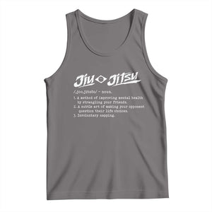 Funny Brazilian Jiu Jitsu Tank Top Jiujitsu Definition BJJ TS10 Deep Heather Print Your Wear