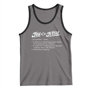 Funny Brazilian Jiu Jitsu Tank Top Jiujitsu Definition BJJ TS10 Deep Heather Black Print Your Wear
