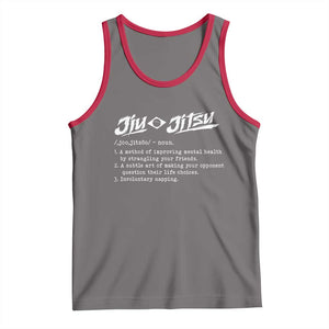 Funny Brazilian Jiu Jitsu Tank Top Jiujitsu Definition BJJ TS10 Deep Heather Red Print Your Wear