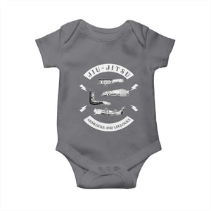 Vintage Jiu Jitsu Baby Onesie Armlocks and Leglocks BJJ Grappling Fans TS10 Charcoal Print Your Wear