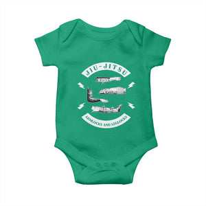 Vintage Jiu Jitsu Baby Onesie Armlocks and Leglocks BJJ Grappling Fans TS10 Irish Green Print Your Wear