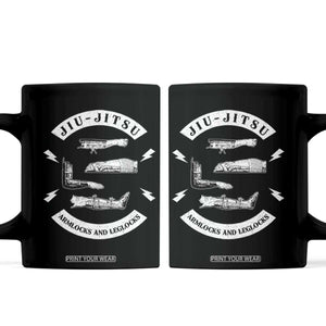 Vintage Jiu Jitsu Coffee Mug Armlocks and Leglocks BJJ Grappling Fans TS10 Black Print Your Wear