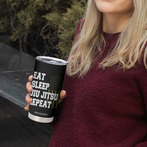 Eat Sleep Jiu Jitsu Repeat Tumbler Cup Cool JiuJitsu BJJ American Flag TS10 Print Your Wear