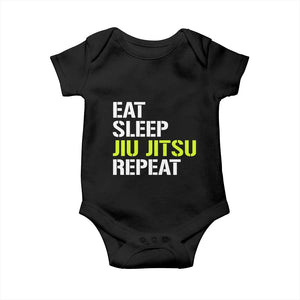 Eat Sleep Jiu Jitsu Repeat Baby Onesie Cool JiuJitsu BJJ TS10 Black Print Your Wear