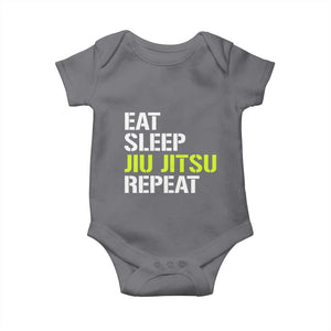 Eat Sleep Jiu Jitsu Repeat Baby Onesie Cool JiuJitsu BJJ TS10 Charcoal Print Your Wear