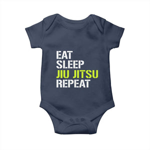 Eat Sleep Jiu Jitsu Repeat Baby Onesie Cool JiuJitsu BJJ TS10 Navy Print Your Wear