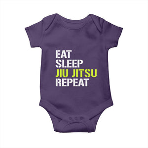 Eat Sleep Jiu Jitsu Repeat Baby Onesie Cool JiuJitsu BJJ TS10 Purple Print Your Wear