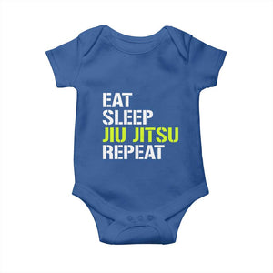 Eat Sleep Jiu Jitsu Repeat Baby Onesie Cool JiuJitsu BJJ TS10 Royal Blue Print Your Wear