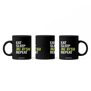Eat Sleep Jiu Jitsu Repeat Coffee Mug Cool JiuJitsu BJJ TS10 Print Your Wear