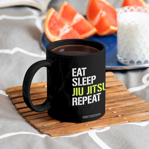 Eat Sleep Jiu Jitsu Repeat Coffee Mug Cool JiuJitsu BJJ TS10 Print Your Wear