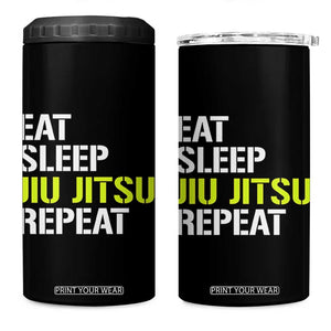 Eat Sleep Jiu Jitsu Repeat 4 in 1 Can Cooler Tumbler Cool JiuJitsu BJJ TS10 One Size: 16 oz Black Print Your Wear