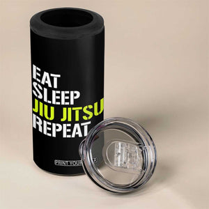 Eat Sleep Jiu Jitsu Repeat 4 in 1 Can Cooler Tumbler Cool JiuJitsu BJJ TS10 Print Your Wear