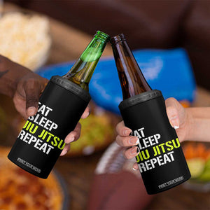Eat Sleep Jiu Jitsu Repeat 4 in 1 Can Cooler Tumbler Cool JiuJitsu BJJ TS10 Print Your Wear