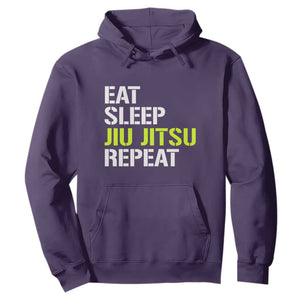 Eat Sleep Jiu Jitsu Repeat Hoodie Cool JiuJitsu BJJ TS10 Purple Print Your Wear