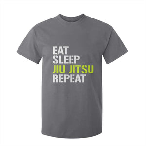 Eat Sleep Jiu Jitsu Repeat T Shirt For Kid Cool JiuJitsu BJJ TS10 Charcoal Print Your Wear