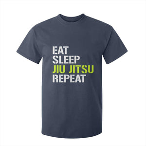 Eat Sleep Jiu Jitsu Repeat T Shirt For Kid Cool JiuJitsu BJJ TS10 Navy Print Your Wear