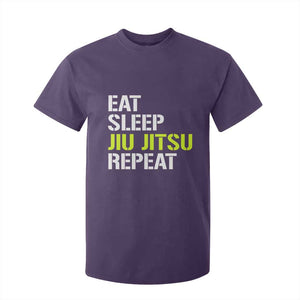 Eat Sleep Jiu Jitsu Repeat T Shirt For Kid Cool JiuJitsu BJJ TS10 Purple Print Your Wear