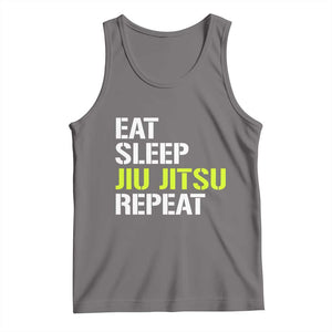 Eat Sleep Jiu Jitsu Repeat Tank Top Cool JiuJitsu BJJ TS10 Deep Heather Print Your Wear