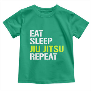 Eat Sleep Jiu Jitsu Repeat Toddler T Shirt Cool JiuJitsu BJJ TS10 Irish Green Print Your Wear