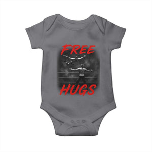 Free Hugs Wrestling Baby Onesie Funny Luchador Mexican Wrestler TS10 Charcoal Print Your Wear