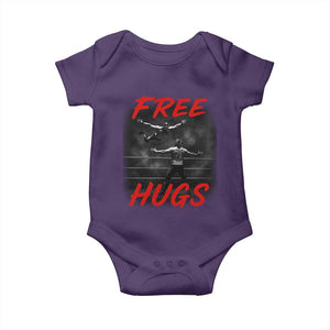 Free Hugs Wrestling Baby Onesie Funny Luchador Mexican Wrestler TS10 Purple Print Your Wear