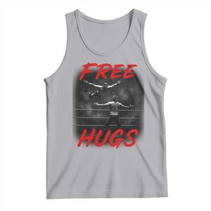 Free Hugs Wrestling Tank Top Funny Luchador Mexican Wrestler TS10 Athletic Heather Print Your Wear