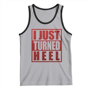 I Just Turned Heel Tank Top Pro Wrestling Retro Distressed TS10 Athletic Heather Black Print Your Wear