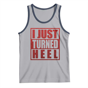I Just Turned Heel Tank Top Pro Wrestling Retro Distressed TS10 Athletic Heather Navy Print Your Wear