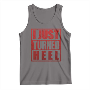 I Just Turned Heel Tank Top Pro Wrestling Retro Distressed TS10 Deep Heather Print Your Wear