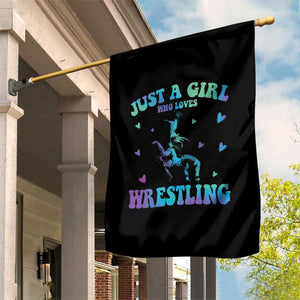 Just A Girl Who Loves Wrestling Garden Flag Funny Wrestle Lover Wrestler TS10 Print Your Wear