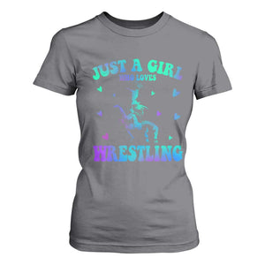 Just A Girl Who Loves Wrestling T Shirt For Women Funny Wrestle Lover Wrestler TS10 Charcoal Print Your Wear