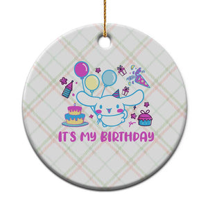 Its My Birthday Ceramic Ornament Girl Party Funny Bday Family Party TS10 1pc Christmas Plaid Print Your Wear