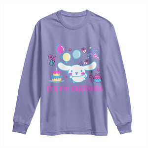 Its My Birthday Long Sleeve Shirt Girl Party Funny Bday Family Party TS10 Violet Print Your Wear