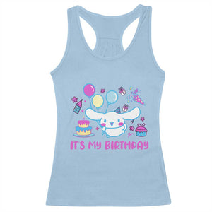 Its My Birthday Racerback Tank Top Girl Party Funny Bday Family Party TS10 Light Blue Print Your Wear
