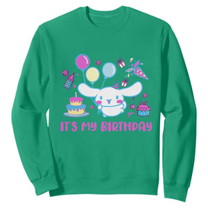 Its My Birthday Sweatshirt Girl Party Funny Bday Family Party TS10 Irish Green Print Your Wear