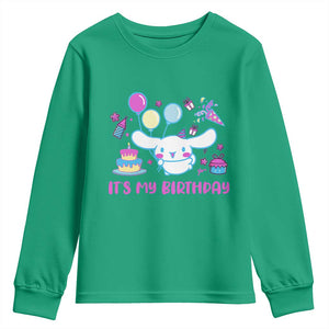 Its My Birthday Youth Sweatshirt Girl Party Funny Bday Family Party TS10 Irish Green Print Your Wear