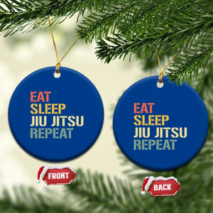 Retro Eat Sleep Jiu Jitsu Repeat Ceramic Ornament Vintage JiuJitsu BJJ TS10 1pc Blue Print Your Wear