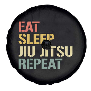 Retro Eat Sleep Jiu Jitsu Repeat Spare Tire Cover Vintage JiuJitsu BJJ TS10 Print Your Wear