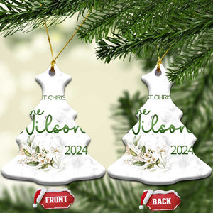 Personalised First Xmas Married Christmas Ornament Custom Name 2024 Keepsake Wedding Gifts for Newlywed Couple TS10 Christmas Tree Marble Print Your Wear