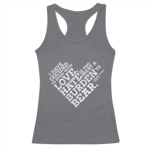 MLK Racerback Tank Top I Have Decided To Stick With Love Martin Luther King Black History Month TS10 Charcoal Print Your Wear