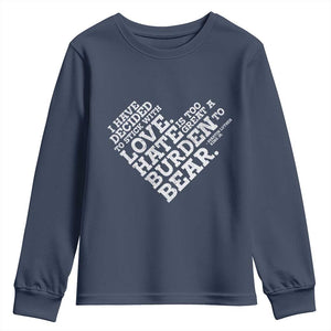 MLK Youth Sweatshirt I Have Decided To Stick With Love Martin Luther King Black History Month TS10 Navy Print Your Wear