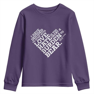 MLK Youth Sweatshirt I Have Decided To Stick With Love Martin Luther King Black History Month TS10 Purple Print Your Wear